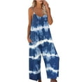 thumbnail image 2 of ICHUANYI Liquidación Mujeres Moda Impresión Bolsillos Sueltos Pantalones Largos Casual Verano Mono ICHUANYI WER202308253732, 2 of 7