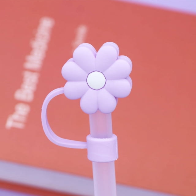 Tapa de pajita de gran diámetro de 10 mm con pegamento flexible de silicona, cubierta protectora de pajita con tapón antipolvo de PVC para muñeca de dibujos animados