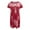 Red44#, variant on Mexican Dress for Women Short Sleeve Floral Embroidered Fiesta Dress Loose Linen Peasant Dresses Red XXL