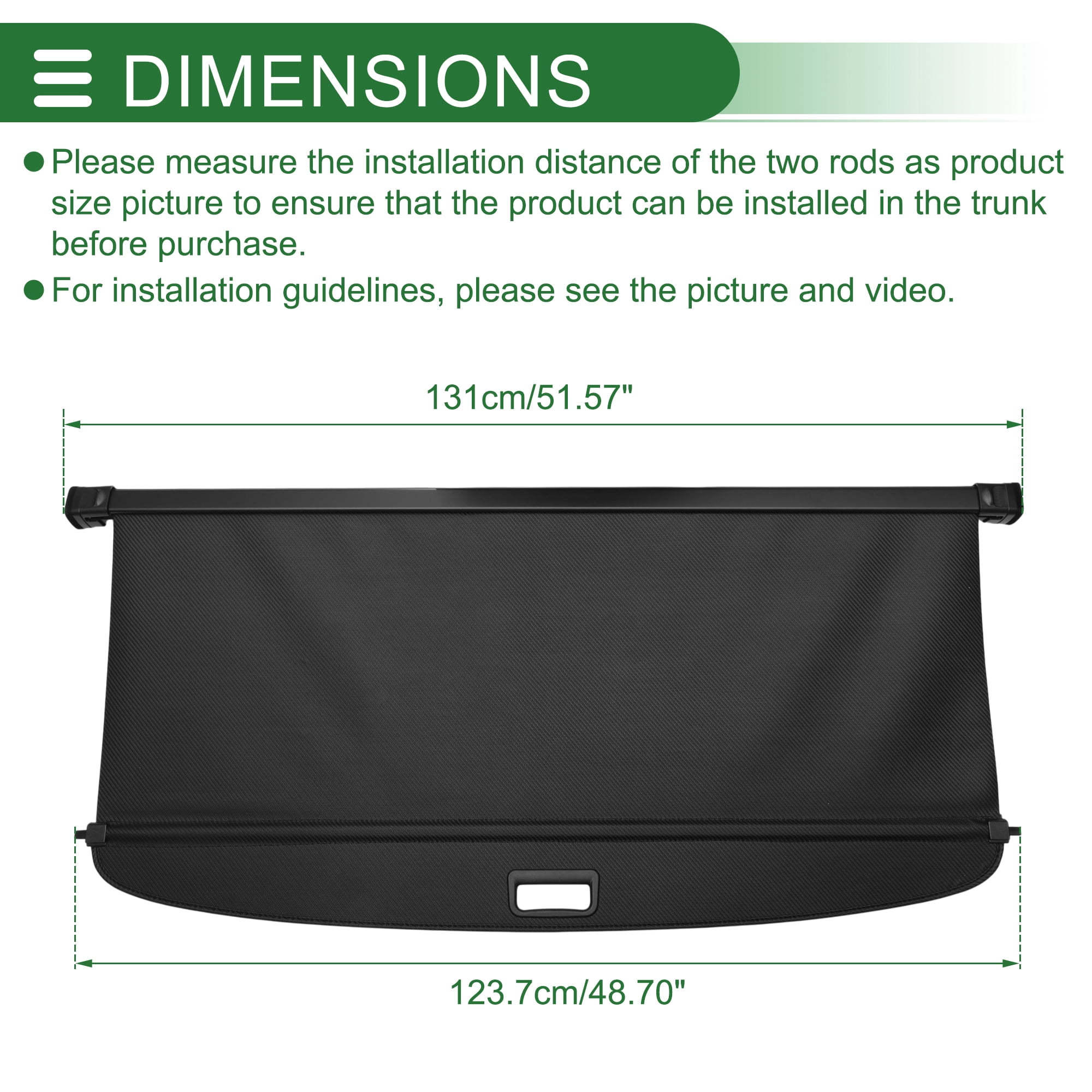 Unique Bargains Car Trunk Retractable Cargo Cover for Mercedes-Benz GLS 2012-2018