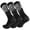 Black, variant on 3-Pair Pack of Non-Slip Athletic Socks with Grippers - Breathable Sports Socks for Men and Women, Ideal for Football, Basketball, Yoga, Running, Cycling