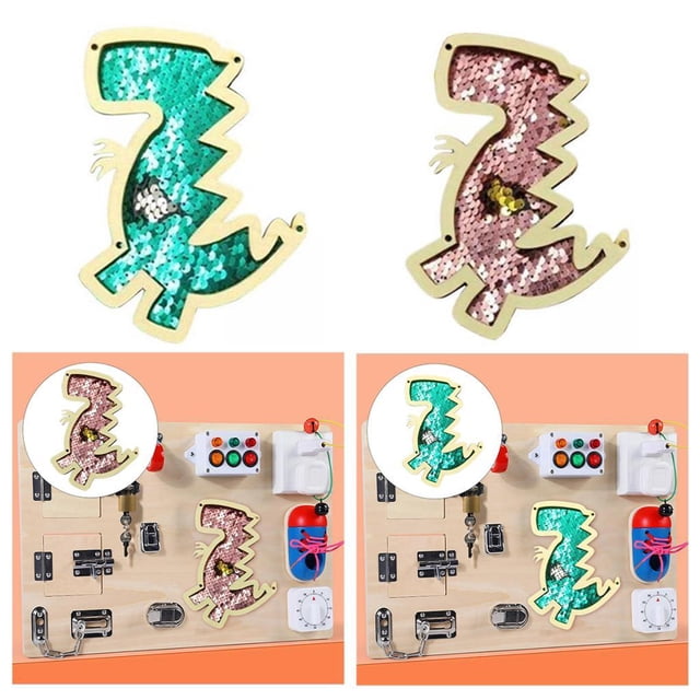Tablero ocupado Hugo 2x Material tablero sensorial juguetes regalos DIY Accs para preescolar Unisex Estilo B