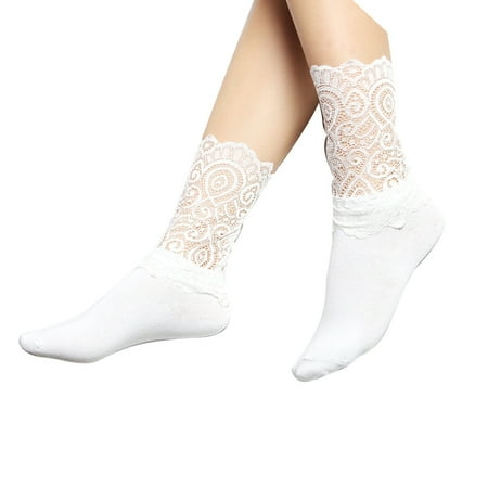 

1 Pair Vintage Lace Women Ankle Socks Girls Cotton Breathable Summer Retro Socks Accessory
