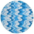 thumbnail image 2 of Addison Rugs Chantille Indoor/Outdoor Transitional Waves Sky Washable Round Rug, 8' x 8', 2 of 6
