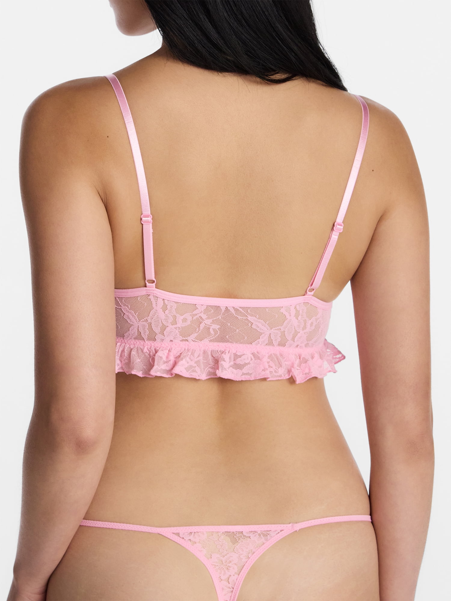 No Boundaries Women’s All Over Lace Thong Underwear, 3-Pack, Sizes XS-XXXL
