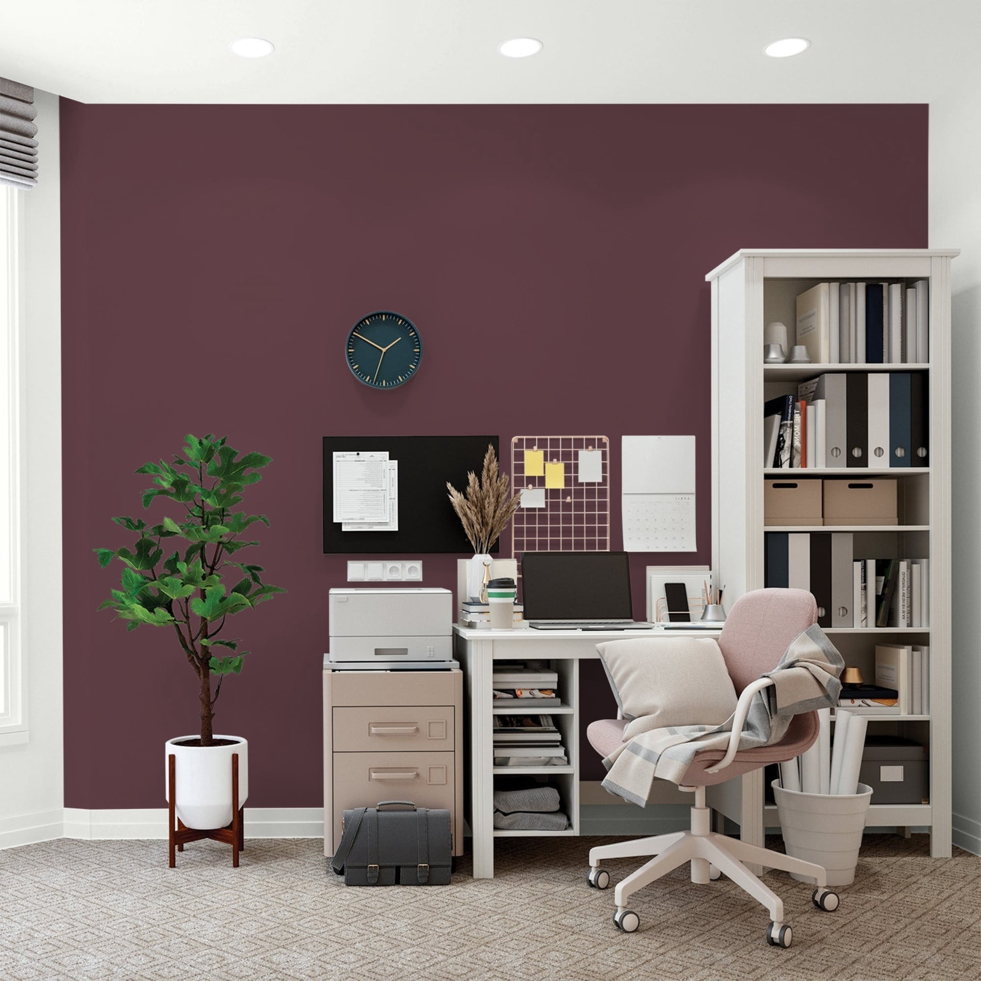 Glidden HEP Gooseberry / Purple, Flat Interior Paint with Primer, 1 Gallon