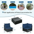 thumbnail image 3 of Gymax 7PCS Rattan Patio Conversation Sectional Furniture Set w/ Cushion Pillow, 3 of 8