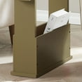 thumbnail image 4 of Kings Brand Furniture Narrow Side Table with Storage Shelf, Slim End Table with Magazine & Remote Holder, Small Space Bedside Table for Living Room or Bedroom, Lemon Pepper, 4 of 5