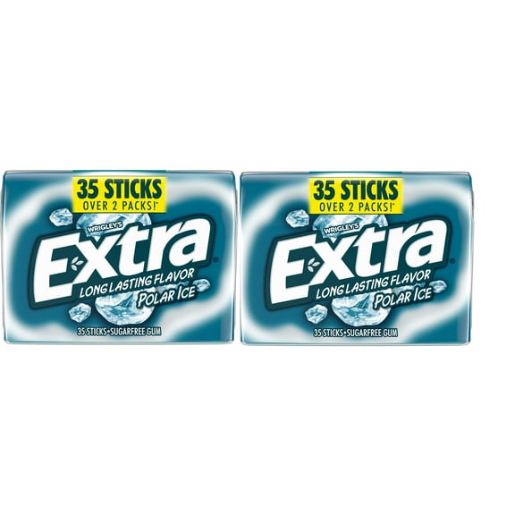 Extra Polar Ice Sugar Free Chewing Gum - 35 ct 2 Pack