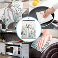 thumbnail image 4 of Thanksgiving Pumpkin Autumn Eucalyptus Kitchen Towel Absorbent Dish Cloth Tableware Towel for Kitchen Household Cleaning Tool, 4 of 6