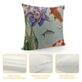 thumbnail image 4 of JEUXUS Koi Fish Throw Pillow Covers Pillow Cover Green Red Pillowcover Square Throw Pillowcovers for Living Room Bedroom Car D¨¦cor - Japanese Iris Flowers, 4 of 5