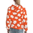 thumbnail image 7 of Lsque Bright Autumn Leaves Charm Pattern Casual Women's Hoodie,Hooded Sweatshirt with Kangaroo Pocket,Pullover Hoodie with Eye-catching Drawstrings-X-Large, 7 of 7