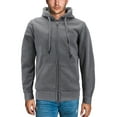 thumbnail image 2 of Men's Activewear Fleece Lined Ninja Mask Zip Up Gym Sport Hoodie Sweater Jacket (Dark Grey, S), 2 of 4