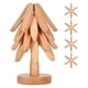 thumbnail image 1 of XWSHYW Manteles Individuales Trípode de Madera para Plato Caliente, Juego de Trípode En Forma de Árbol, Trípode para Plato Caliente, 4 Trípodes de Madera, 1 Soporte, Color Madera Cruda, 1 of 3