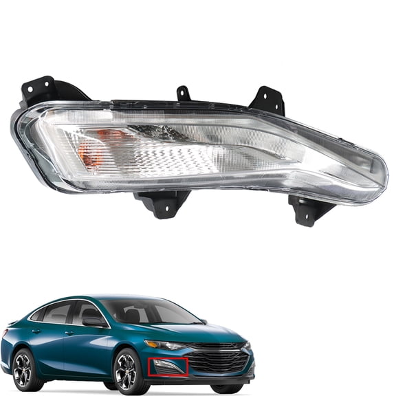 Fog Light Turn Signal Light with Bulbs Clear Lens Replacement for 2019-2022 Malibu 84575552 Fog Lamps Assembly