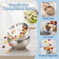 thumbnail image 6 of Vesteel 4-Pack Stainless Steel Kids Bowls, 12 oz Double-walled Toddlers Bowls, Insulated Metal Bowls for Dinner Lunch, Cereal, Snacks, Soup, Dishwasher Safe, 6 of 7