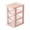 Pink, variant on Tuscom Transparent Desk Drawer Storage Box 3 Layer, Clear Plastic Organizer for Cosmetics Stationery Home Office Dorm Dustproof