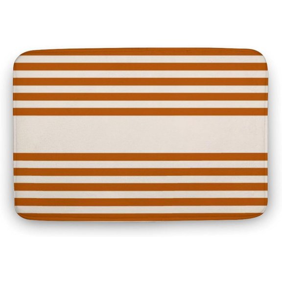 Doormat 16x24 Inch Burnt Orange and Bathroom Rug, Non Slip & Absorbent Bath Rugs Soft Cozy Bath Carpet for Bathroom