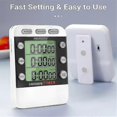 thumbnail image 3 of Digital Dual Kitchen Timer, 3 Channels Count Up/down Timer, Triple Cooking Timer, Large Display, Lo A, 3 of 4