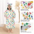 thumbnail image 4 of Colorful Bird Silhouettes ﻿Wearable Blankets Hoodie Oversize Sherpa Wearable Soft Blanket Warm Cozy 3-14 Age, 4 of 7