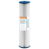 Aquasure Fortitude V Series 30 Micron Pleated Sediment Whole House Replacement Water Filter, Universal 20" x 4.5" Fit (AF-PS30-4520)