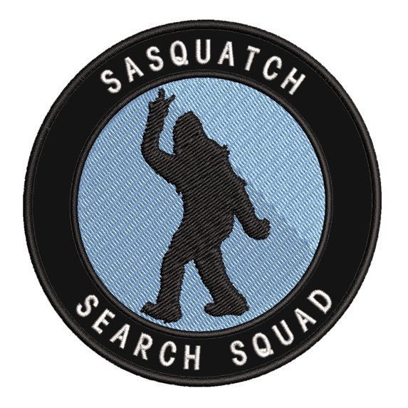 Sasquatch Search Squad 3.5" Iron On Or Sew On Embroidered Fabric Badge Patch Unexplained Mysteries Iconic Series