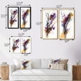 thumbnail image 4 of Designart "Expressive Bouquet Abstract on White I" Abstract Painting Framed Wall Art Set Of 2 - Modern Purple Gallery Wall Frame Set For Home Decor, 4 of 6