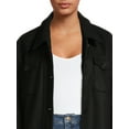 thumbnail image 4 of Time and Tru Women's and Plus Long Shacket Coat, 4 of 5