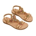 thumbnail image 2 of AXXD Sandals for Women 7 Summer Pullover Flat Open Toe Beach Sandals, 2 of 6