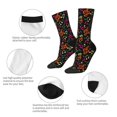 thumbnail image 3 of JUNZAN Music Notes Mens Funny Socks for Men Women Colorful Fun Novelty Crew Patterned Socks, 3 of 6