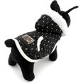 thumbnail image 1 of Chaqueta de invierno para cachorros, gatos o perros pequeños con forro polar y capucha - Negro, 1 of 5