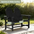 thumbnail image 5 of WestinTrends St. Augustine Outdoor Patio 49" HDPE Adirondack Garden Bench, Black, 5 of 16