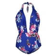 thumbnail image 2 of Traje de Baño Halter Escote V Espalda Abierta Cintura Corte Alto s Grandes Acolchado L Macarena traje de baño de una pieza para mujer, 2 of 8
