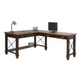 thumbnail image 2 of Pemberly Row Wood Open L-Desk Writing Table Office Desk Black, 2 of 6