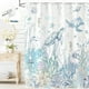 thumbnail image 1 of Dznils Cortina de Ducha Costera Náutica con Ganchos, Cortina de Baño de Tela Turtle Azul, 72" x 72", 1 of 8