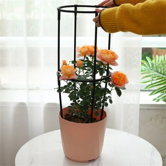 Crcmjuhgsa Plant Support Clips 8pcs Home Adjustable Stackable Anti Collapse Splicing Greenery Flower Bracket Gardening Plants Support Frame