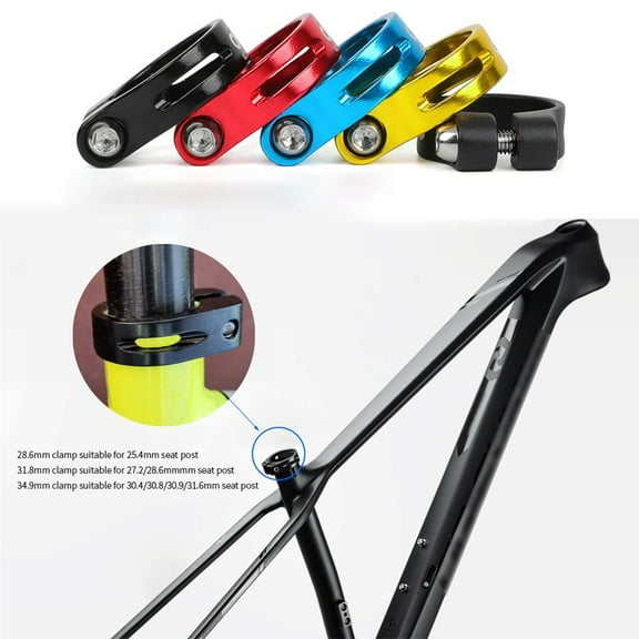 Universal Bicycle Seat Clamp Bolt Outdoor 28.6/31.8/34.9Mm Cycling Parts Accessories Lightweight Mtb Road Bike 34.9Mm Black