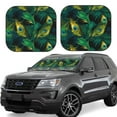 thumbnail image 6 of Kdxio Peacock Feathers2 Print 2-Piece Sun Shade Front Windshield - Foldable Car Front Window Sunshades for Most Sedans SUV Truck, 6 of 6