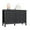 Black-6 drawers, variant on FOROUTIA 3 Drawer Dresser Wood Cabinet,Dresser for Bedroom, Morden Black Chest of Drawers for Living Room
