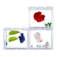 thumbnail image 4 of Daily Mix Store Small Betta Fish Tank,Detachable Block Betta Aquarium with Exhaust Holes,Fish Tank Desktop Micro Landscape,Square Mini Fish Tank for Shrimp, Betta, Small Crab Habitats, 4 of 9