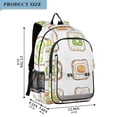 thumbnail image 2 of FORMRS Unisex School Backpack 17" Student Travel Bag with Laptop Compartment, Toasts Pattern, 2 of 7
