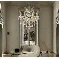 thumbnail image 4 of 22" Bella Petite Crystal Chandelier – 5-Light Gold & Crystal Fixture w/ Included LED Bulbs for Dining Rooms & Bedrooms (Hardwired Installation)​, 4 of 5