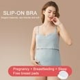 thumbnail image 3 of Xmarks Women's Ribbed Maternity Camisole Nursing Tank Top V-Neck Breastfeeding Shirt Double Layer Pregnancy Blouse, 3 of 9