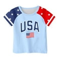 thumbnail image 3 of FUZHIQ Girls 4th of July Shirt Kids USA Shirts American Flag Tshirt Girls Boys Patriotic T Shirt Independence Day Tee Tops, 3 of 3