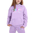 thumbnail image 4 of KHONTS Girls Graphic Printed Fall Winter Hoodies Sweatshirts and Elastic Waist Sweatpants Outfits, 2 Piece, Sizes 2-13 Years, 4 of 4