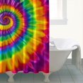 thumbnail image 4 of Rainbow Tie Dye Mandala Pattern Shower Curtain 72"x72" ,Bathroom Decorative Shower Curtains Set with 12 Hooks,Modern Waterproof Washable Shower Curtain, 4 of 6