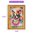 thumbnail image 5 of Hippie Boston Terrier Portrait Watercolor Tie-Dye Vintage Styles Acrylic Plaque with Wood Photo Frame Box Gentleman Dog Lover Gifts Light Box - 00014, 5 of 5
