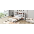 thumbnail image 5 of Twin Size Platform Bed With Storage Headboard And Drawers, White, 5 of 9