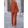 thumbnail image 2 of Traje PRETTYGARDEN Blazer Oversize Rojo Ladrillo Pantalón Palazzo Talle S - Pequeño, 2 of 8