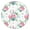 Flower, variant on Round Elastic Tablecloth with Hawaiian Hibiscus and Tropical Floral Prints, Waterproof Vinyl with Backing, Durable and Reusable Table Cover for Dining and Picnic Use